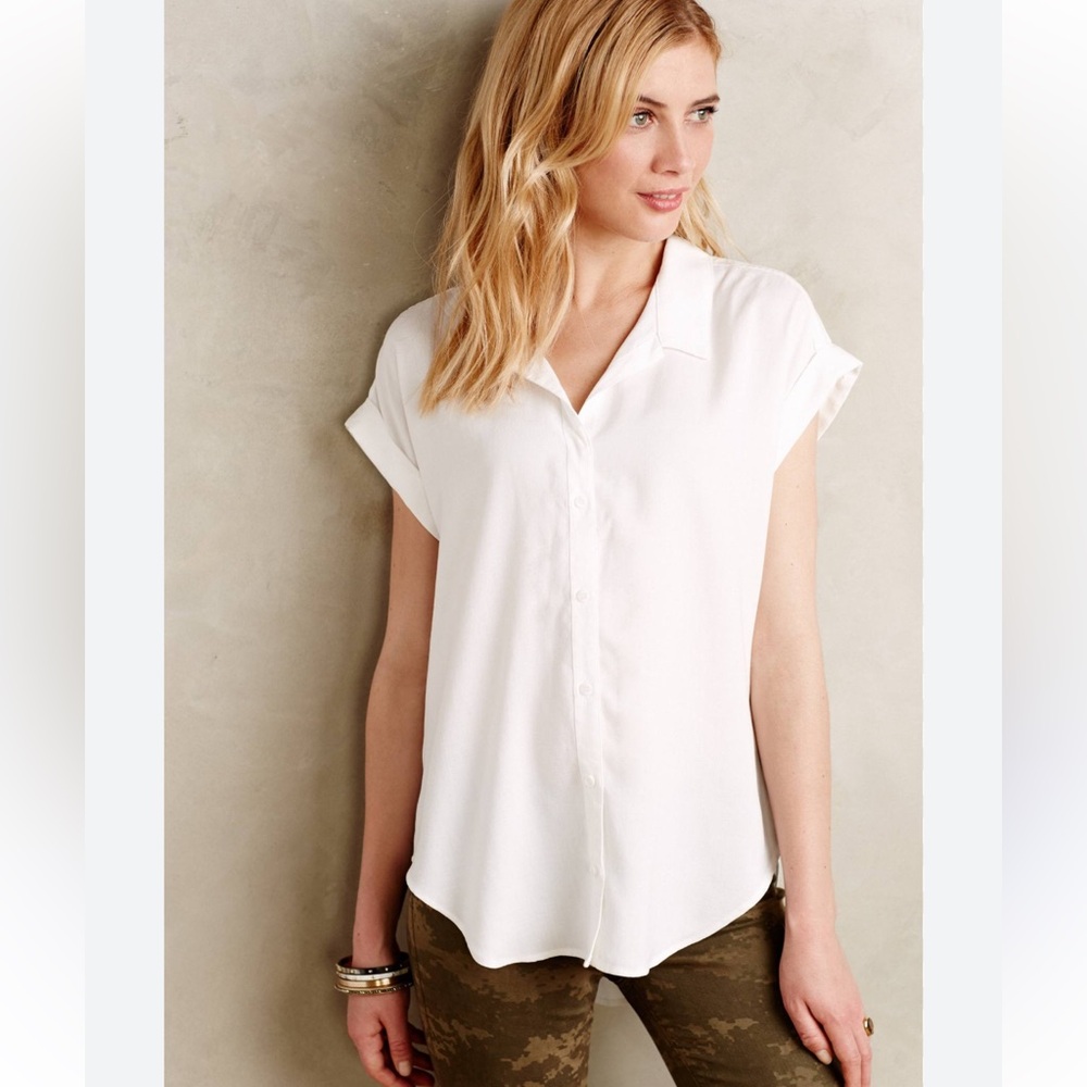 NWT Cloth & Stone Split Back Button Down Top NWT - image 1